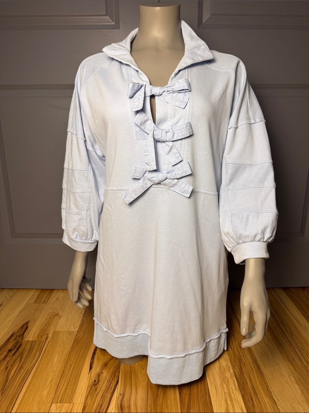 JODIFL Sky Blue Terry Cloth Dress Size Medium